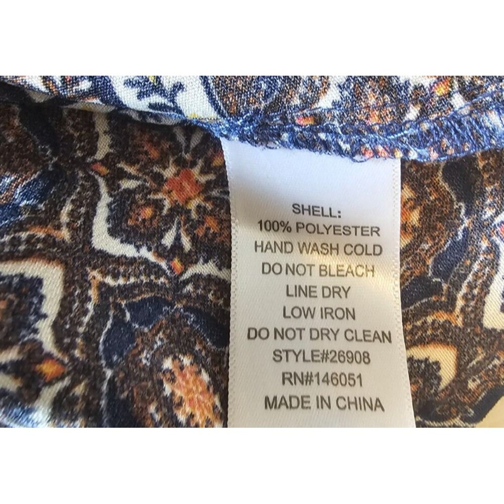 Monteau Los Angeles Women's Boho Hippie Floral Blouse halter size L - Picture 5 of 5